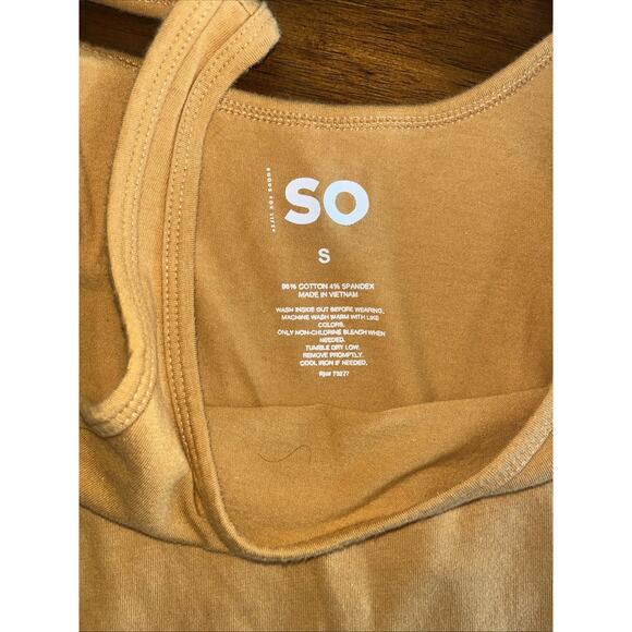 2 Gold Crop Tank Tops Womens Sz S Fallcore Stretchy Cozy Team Colors Athleisure - Picture 7 of 9
